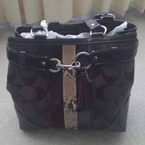 Authentic Signature Brown Coach Purse